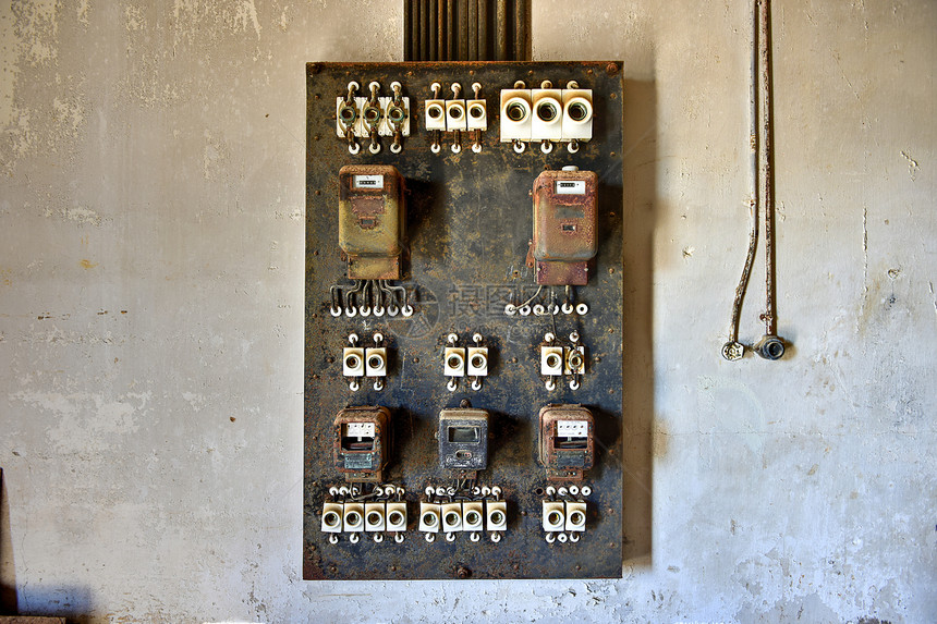 弃置的纳米比亚Kolmanskop幽灵钻石镇的电板图片
