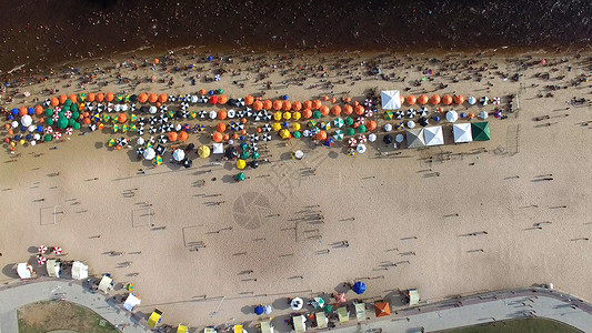 巴西里约热内卢海滩鸟瞰图巴西里约热内图片