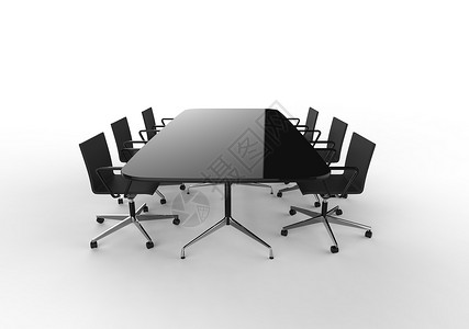黑色商务会议桌图片