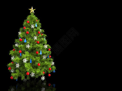 丰富多彩的圣诞树在图片