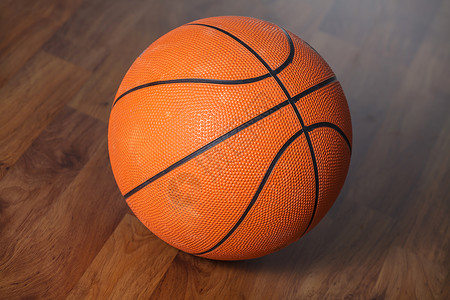 在木地板的篮球图片