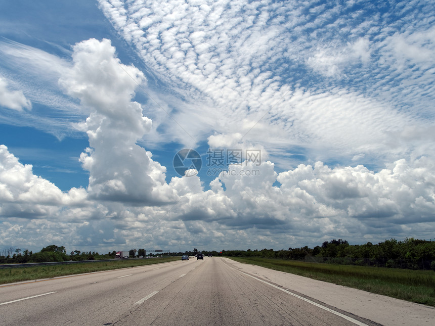 佛罗里达高速公路上的道图片