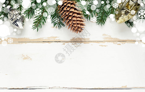 冬季假日背景木制背景图片
