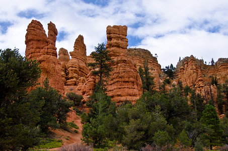 红峡谷的Hoodoo岩层图片