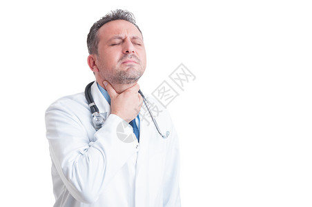 喉咙疼痛作为喉炎症状的医图片