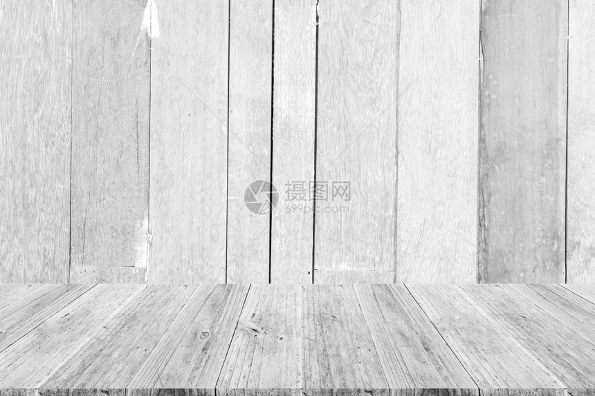 木露台和木纹理背景表面白色图片