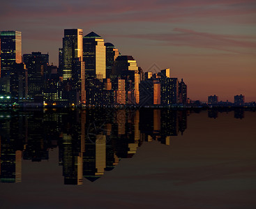 纽约市风景天际晚上图片