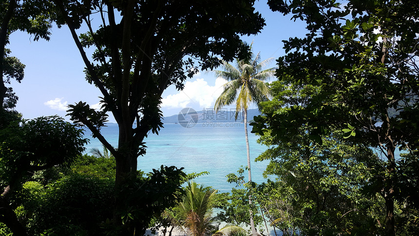 岛上度假村的海景丽贝岛安达曼海泰图片