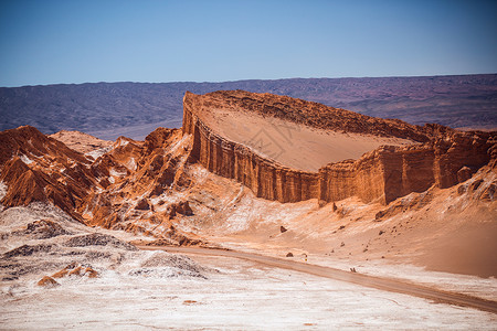 智利阿塔卡马沙漠月亮谷的美丽地质构图片