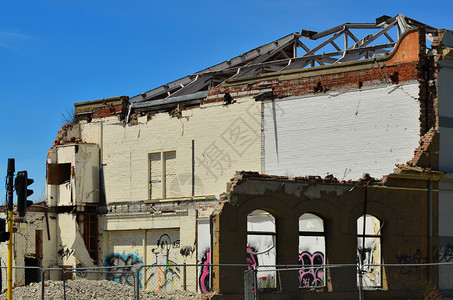 基督城受损的建筑物地震后拆除了CBD的1000多座建筑物图片