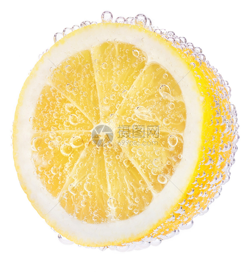 柠檬和气泡健康图片