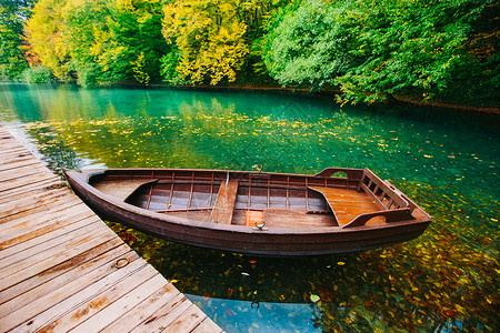 木船克罗地亚的十六湖图片