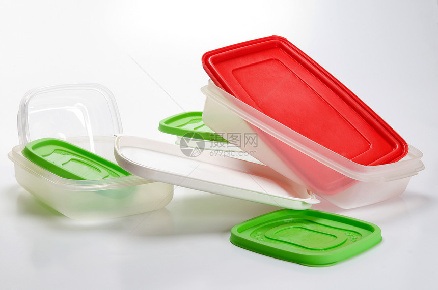 食品塑料容器特写图片