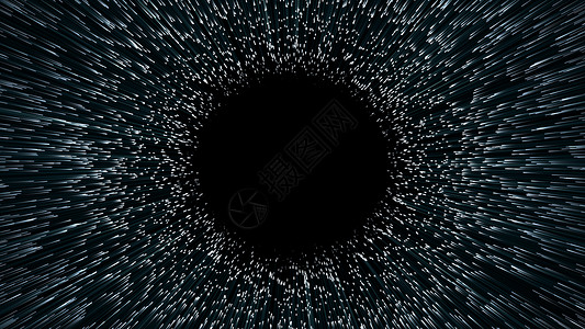 虫洞或黑洞穿越宇宙中临时空背景图片