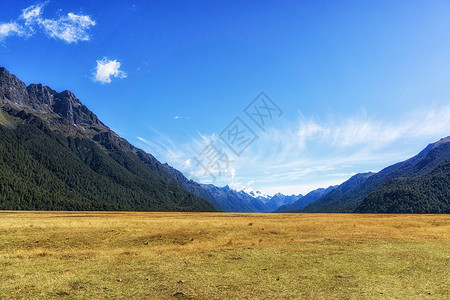 盖林顿河谷开阔的风景和草原在前方图片