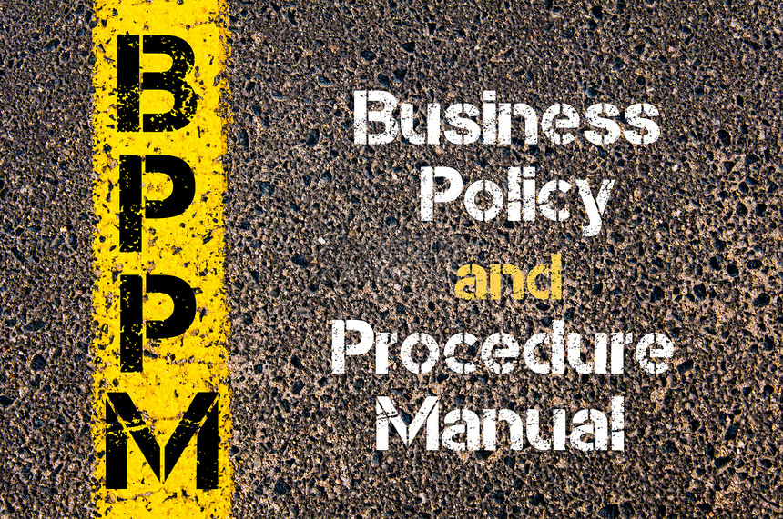 BPPM商业政策和程序手册关于道路标黄涂画线的概念图象图片
