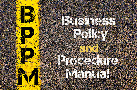 BPPM商业政策和程序手册关于道路标黄涂画线的概念图象背景图片