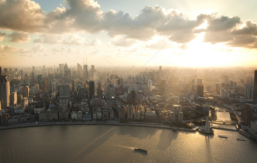 上海浦东城市鸟瞰图图片