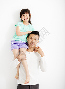 快乐的父亲和女儿图片