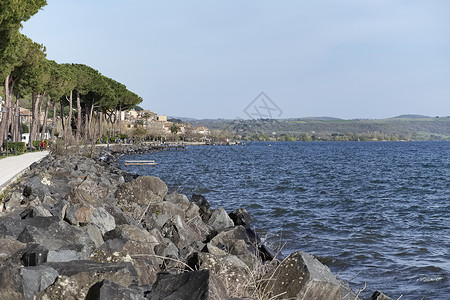 意大利拉齐奥布拉恰诺湖特雷维尼亚诺罗马图片