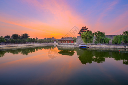北京紫禁城外护城河图片