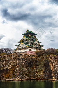 大阪城堡日本大阪背景图片