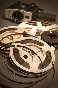 8毫米Cine胶卷和古董超级8毫米电影摄图片