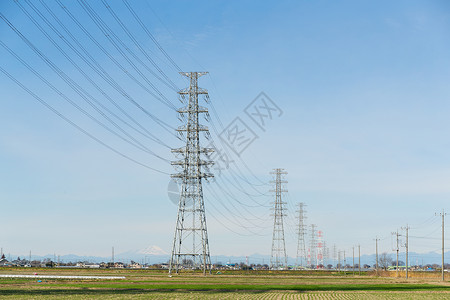 电力塔和输电线路图片
