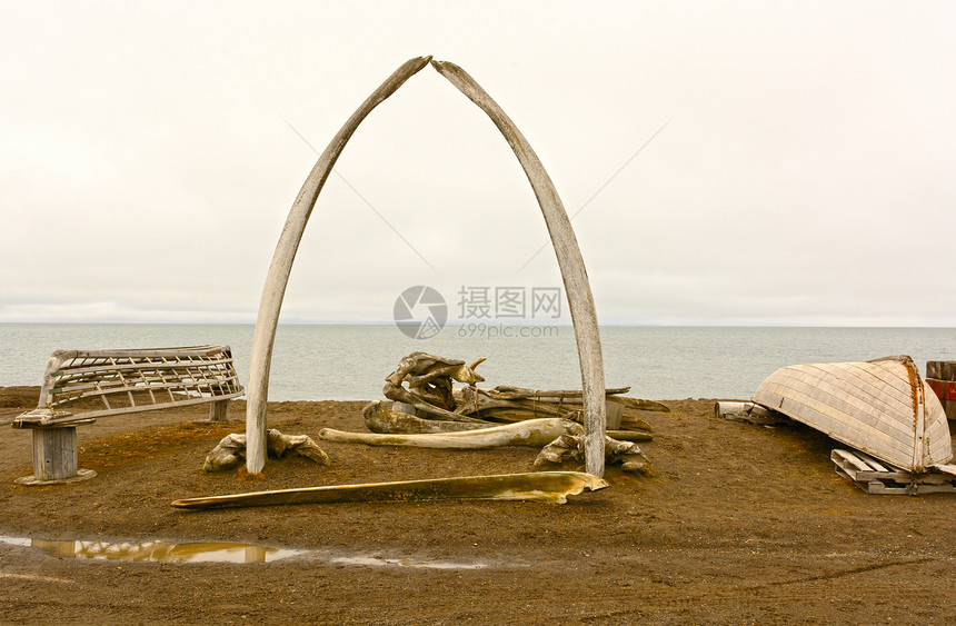 阿拉斯加一个土著捕鲸村巴罗图片