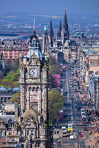 苏格兰的钟楼爱丁堡老城图片