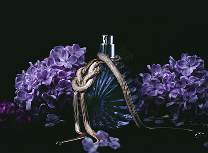 香水和紫花图片