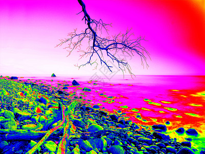 热量测紫外线光的颜色改变海平面图片