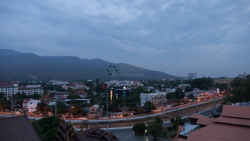 山景城市风景和黄图片