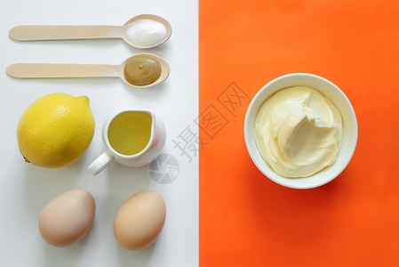 蛋黄酱食谱概念一套在家煮蛋黄酱的配图片