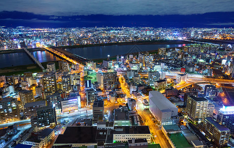 大阪摩天大楼鸟瞰图大阪日本图片