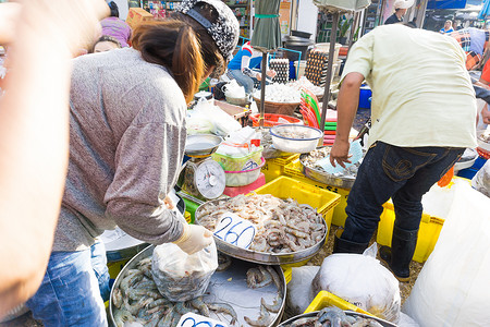 食品工业海鲜虾在海产食品图片