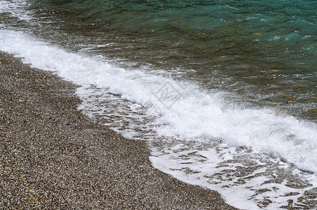 黑海岸海浪近距离照片悬浮在图片