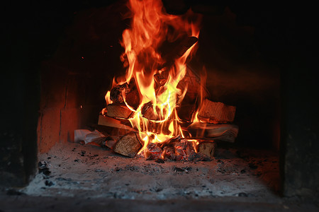 烤炉的火焰图片