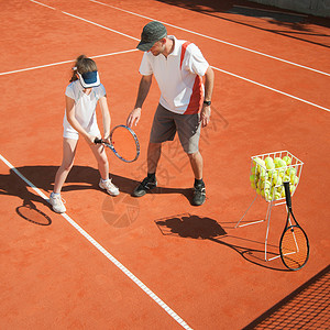 指导小网球运动图片
