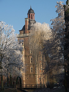 德国城堡的冬天图片