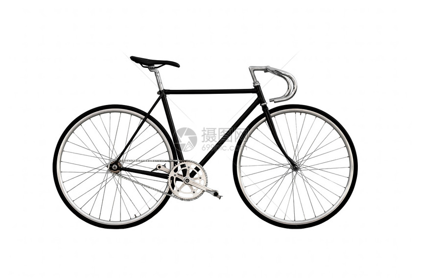 市城自行车固定装置在白图片