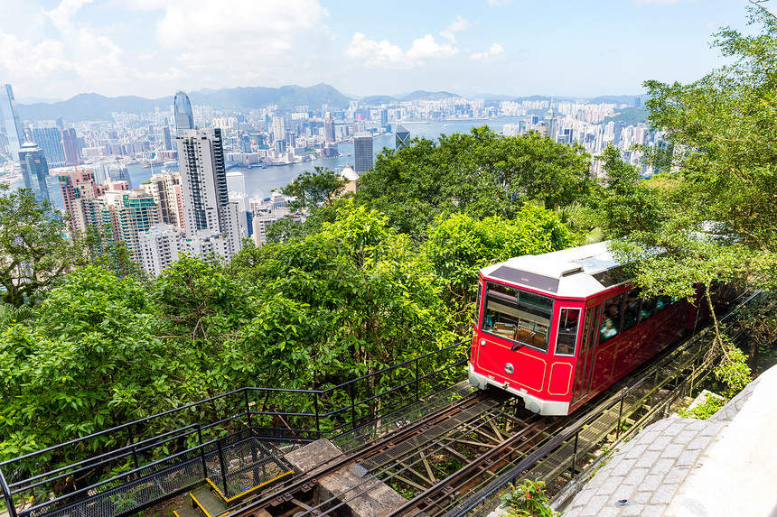 香港山顶旅游电车图片