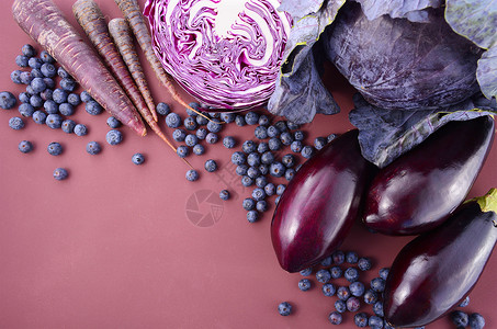 紫水果和蔬菜含有在冲绳饮食中发现的Anthocynins图片
