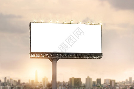 城市日落背景广告的空背景图片