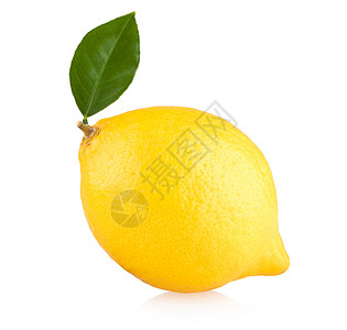 白色背景上孤立的成熟柠檬图片