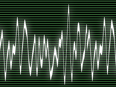 带有白色声波和绿色纵向直线图像图片