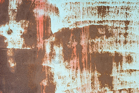 锈迹斑的金属脏墙背景在grunge风格图片