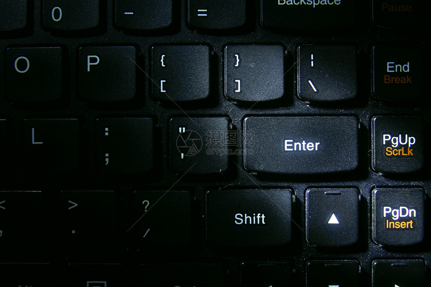 带有Enter键的笔记本电脑键图片