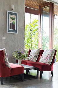 室内设计客厅用红色沙发家图片
