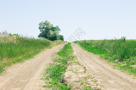 离开通往地平线的道路图片